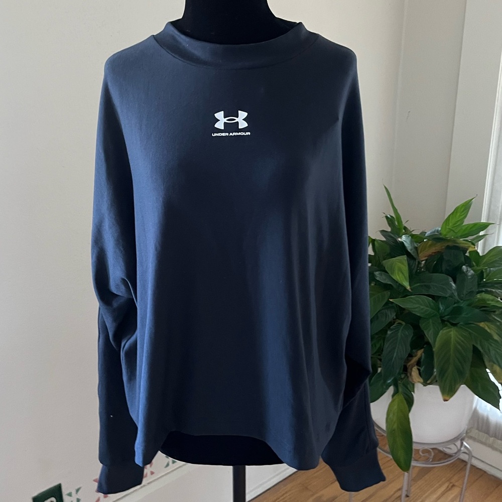 Under Armour Women’s Rival Terry Oversized Crew Neck Sweatshirt- Size Large